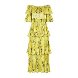 O.P.T. Vimmy Tiered Dress - XS - Yellow Floral
